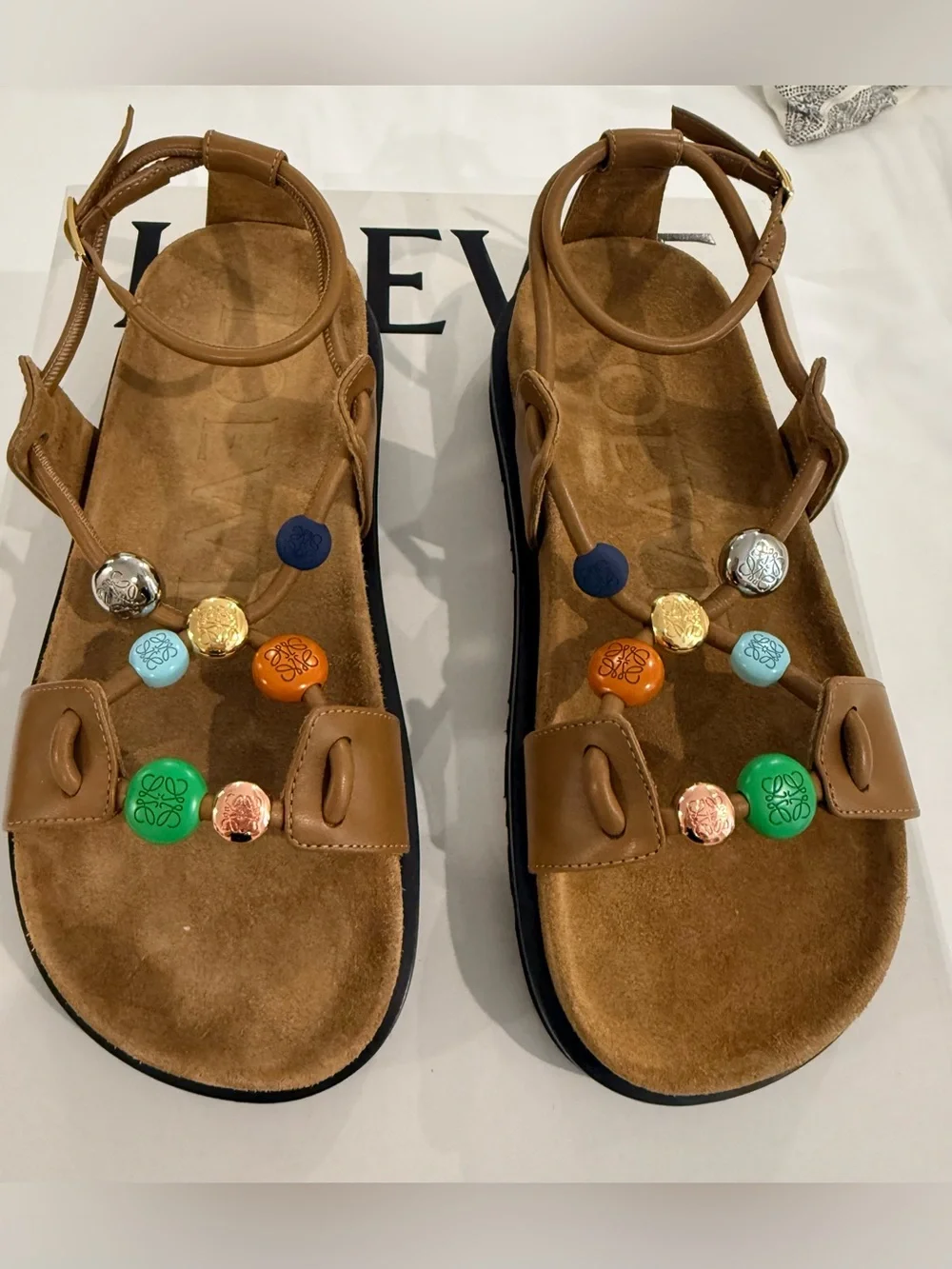 Loewe Pebble Beads Fussbett Sandal - NIB - Picture 2 of 11